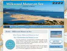 Tablet Screenshot of milkwoodmanor.co.za